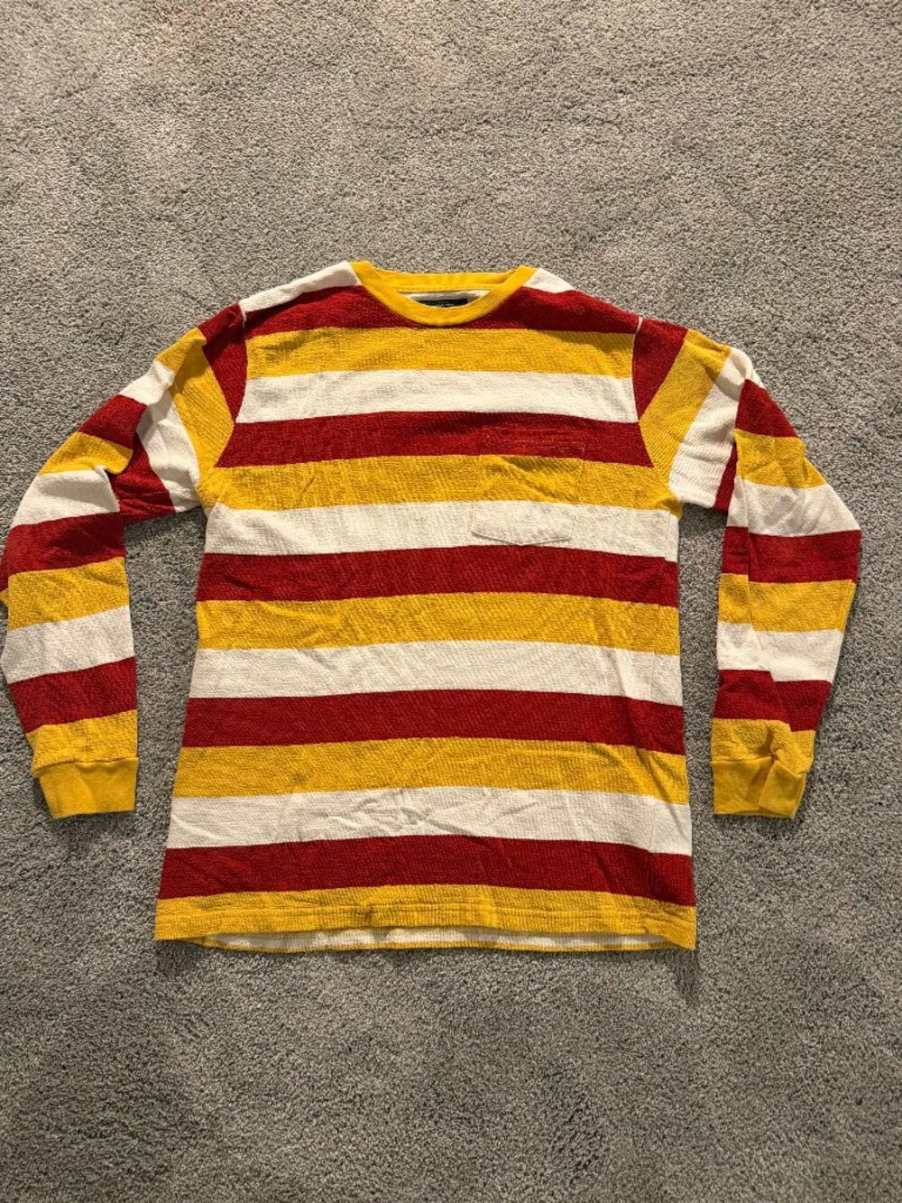 Beams striped terry crewneck
